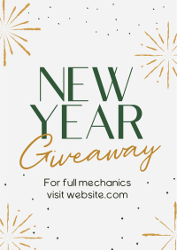 Sophisticated New Year Giveaway Flyer Design