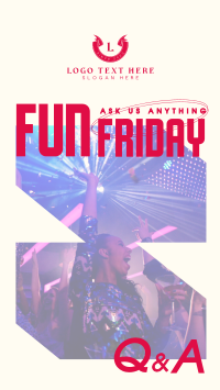 Friday Party Q&A TikTok Video Design