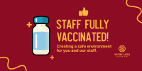 Vaccinated Staff Announcement Twitter post Image Preview