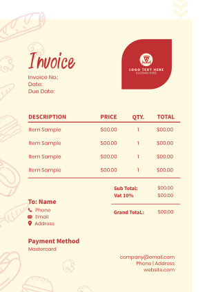 Into Food Invoice Image Preview