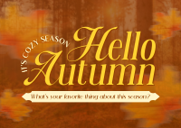 Autumn Favorite Season Postcard Image Preview