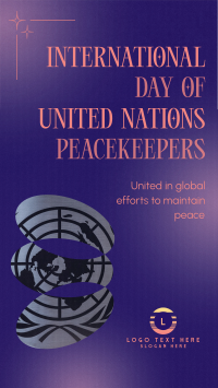 Minimalist Day of United Nations Peacekeepers Instagram Story Design