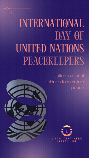 Minimalist Day of United Nations Peacekeepers Instagram story Image Preview