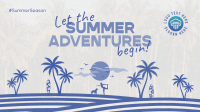Retro Summer Silhouette Facebook event cover Image Preview