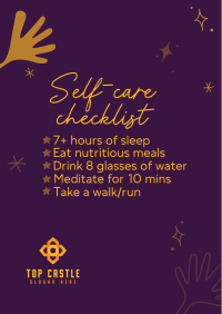 Self care checklist Poster Image Preview