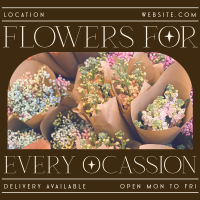 Modern Nostalgia Floral Service Instagram Post Design