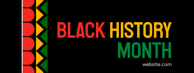 Black History Pattern Facebook cover Image Preview