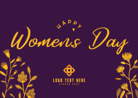 Floral Women's Day Postcard Design