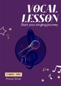 Vocal Lesson Poster Design