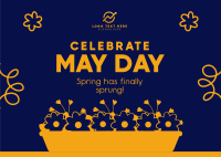 Celebrate May Day Postcard Design