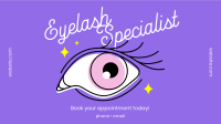 Eyelash Specialist Facebook Event Cover Design