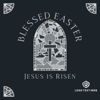 Easter Stained Glass Instagram Post Image Preview