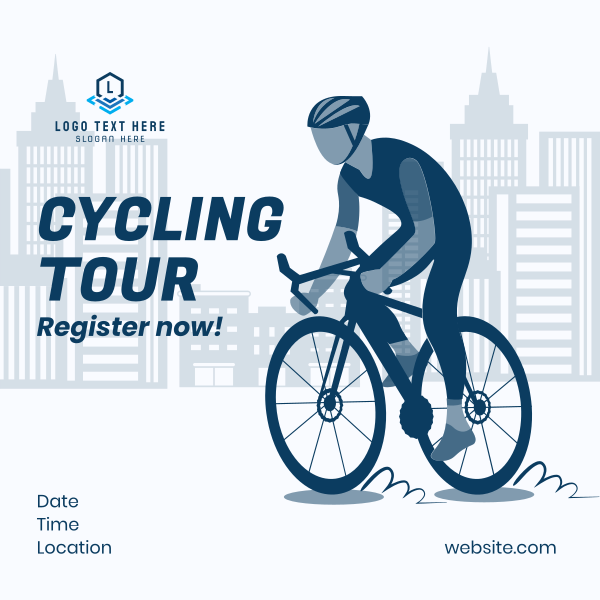 City Cycling Tour Instagram Post Design Image Preview