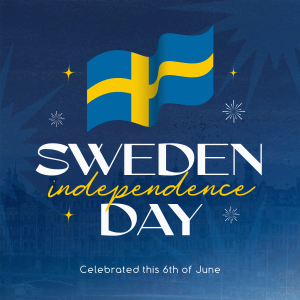 Modern Sweden Independence Day Instagram post Image Preview