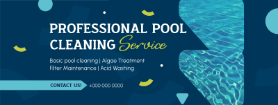 Professional Pool Cleaning Service Facebook cover Image Preview