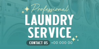 Professional Laundry Service Twitter Post Design