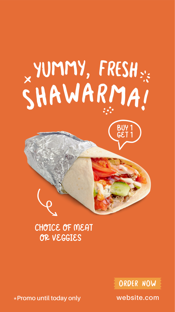 Yummy Shawarma Instagram Story Design Image Preview