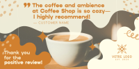 Quirky Cafe Testimonial Twitter post Image Preview