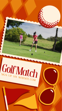 Midcentury Modern Golf Match Facebook Story Design