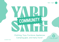 Yard Community Sale Postcard Image Preview