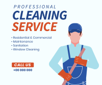 Janitorial Cleaning Facebook Post Design