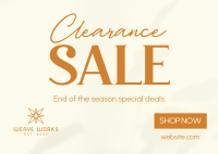 Minimalist Clearance Sale Postcard Image Preview