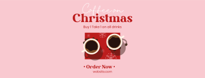 Christmas Coffee Sale Facebook cover Image Preview