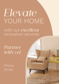 Renovation Elevate Your Space Flyer Design