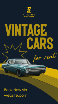 Vintage Car Rental Instagram story Image Preview