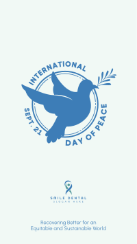 Day Of Peace Dove Badge Facebook story Image Preview
