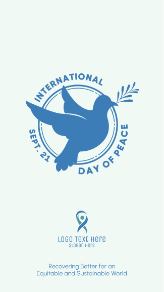 Day Of Peace Dove Badge Facebook story
