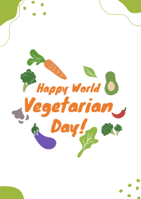 Happy Vegetarian Day Poster Design
