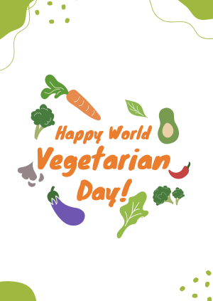 Happy Vegetarian Day Poster Image Preview