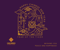 Celestial Tiger Facebook Post Design