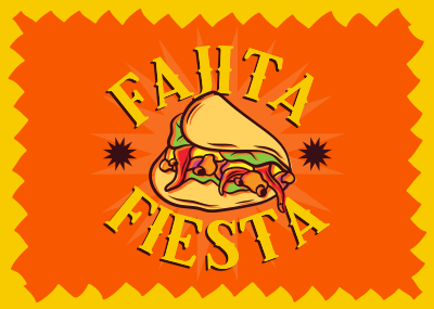 Fajita Fiesta Postcard Image Preview