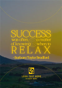 Relax Motivation Quote Poster Design