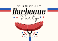 July BBQ Postcard Design