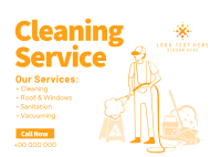 Professional Cleaner Services Postcard Image Preview