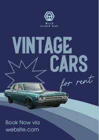 Vintage Car Rental Flyer Image Preview