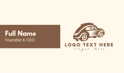 Vintage Cab Business Card Image Preview