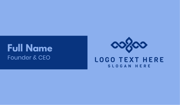 Blue Decor Emblem Business Card Design Image Preview