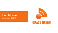 Orange Wave Business Card Image Preview