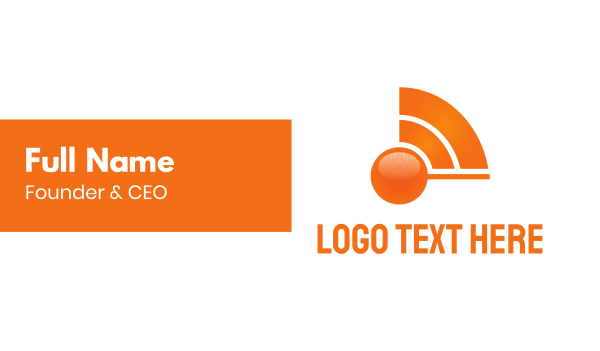 Orange Wave Business Card Design Image Preview