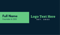 Strong Serif Text Wordmark Business Card Design