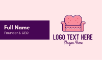 Loveseat Love Couch  Business Card Design