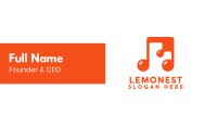 Generic Orange Musical Note Business Card Image Preview