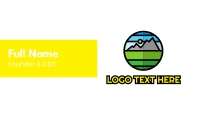 Geometric Mountain Badge Business Card Design