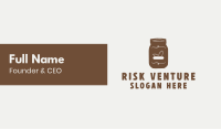 Brown Hipster Jar Business Card Image Preview