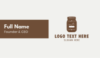 Brown Hipster Jar Business Card Preview