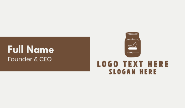 Brown Hipster Jar Business Card Design Image Preview